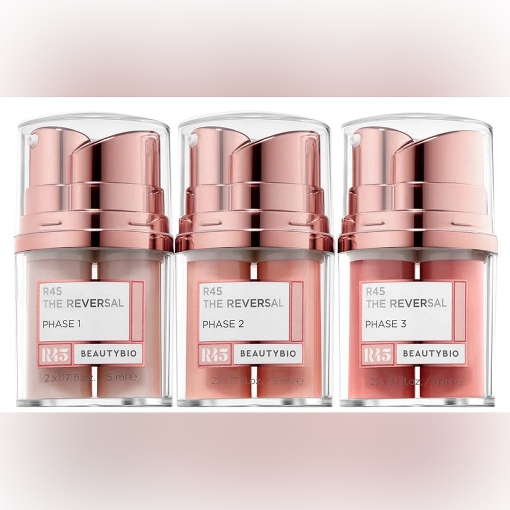 BeautyBio R45 The Reversal Skincare Set - White, Pink, Cream
